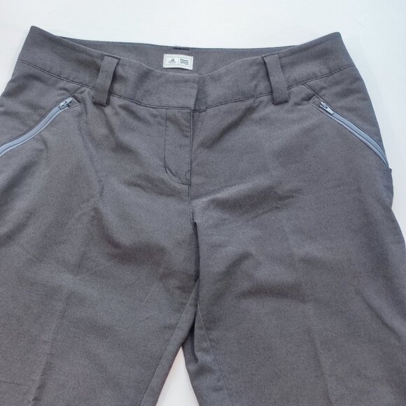 Adidas Climacool Golf pants crop zip pockets grey women's size 8 - Picture 2 of 11